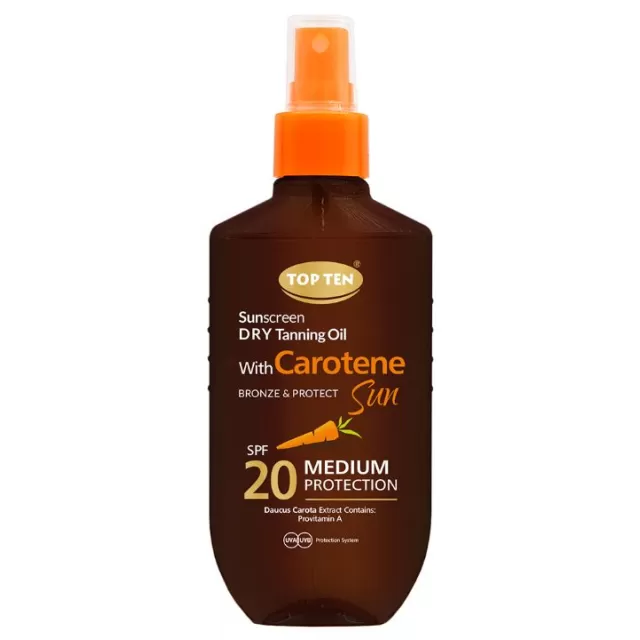 TOP TEN CAROTEN SUVO ULJE ZA SUNČANJE SPF20 150ML