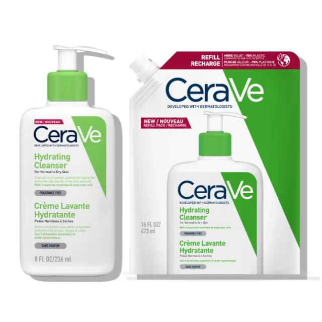 CeraVe Hidratantni čistač + ekološko punjenje za normalnu do suvu kožu
