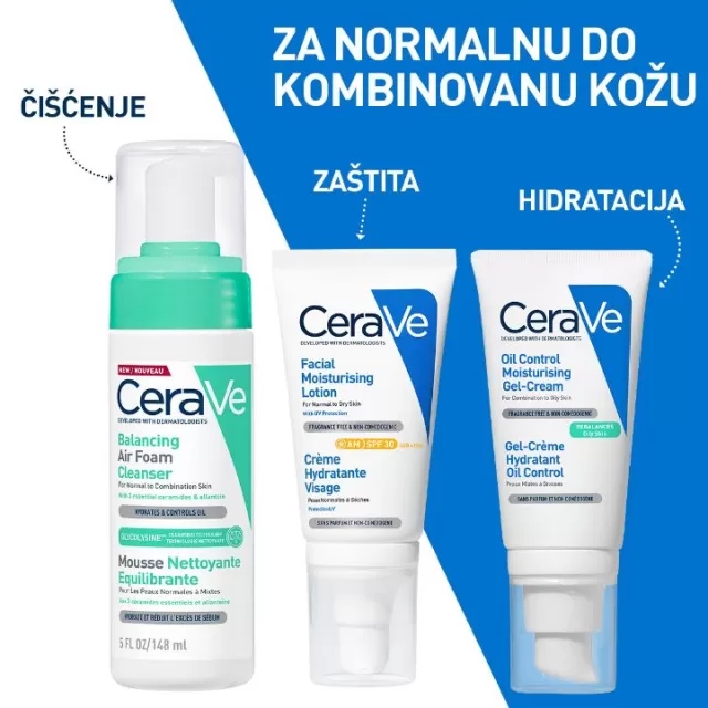 CeraVe Balancing Air Foam Pena za Čišćenje Lica za uravnoteženu kožu 148ml