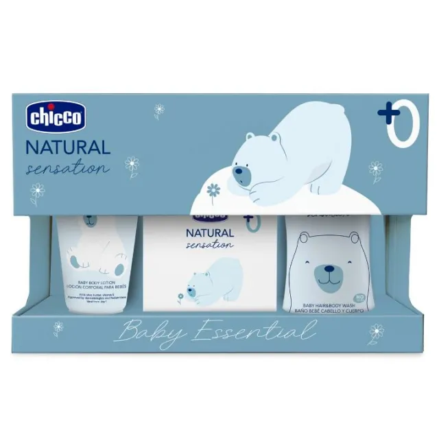 CHICCO NATURAL SENSATION SET (KUPKA I ŠAMPON + LOSION + PARFEMSKA VODA)