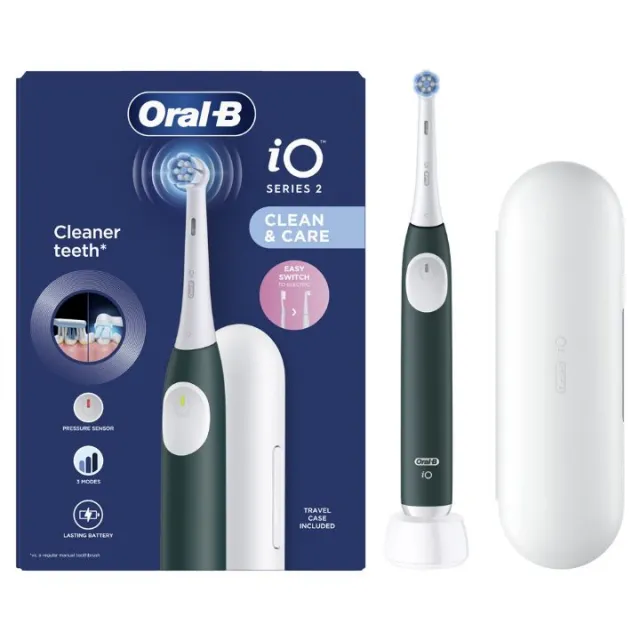 ORAL-B ELEKTRIČNA ČETKICA IO2 WHITE PUTNI SET, ZELENA