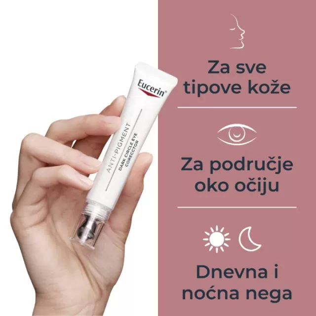 EUCERIN ANTI-PIGMENT KREMA ZA TAMNE KOLUTOVE OKO OČIJU 15ML