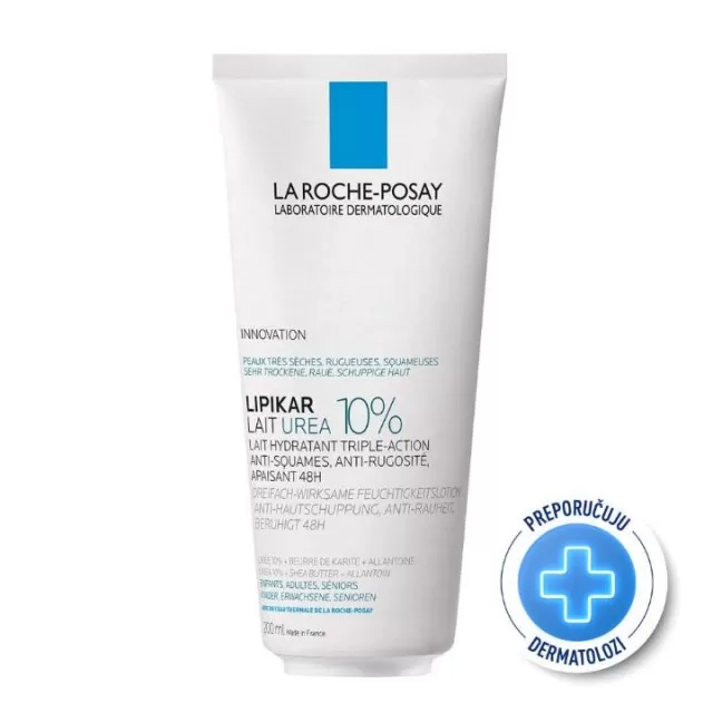 La Roche-Posay LIPIKAR LAIT UREA 10% Hidratantni losion sa trostrukim dejstvom protiv perutanja 200 ml