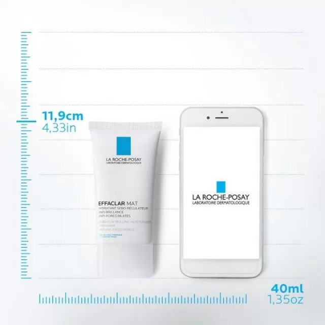 La Roche-Posay EFFACLAR MAT Hidratantna nega za lice s mat-efektom koja reguliše proizvodnju sebuma, 40ml