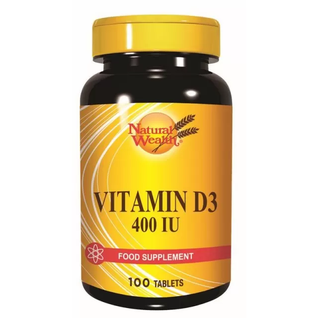 NATURAL WEALTH VITAMIN D-400IJ TABLETE A100