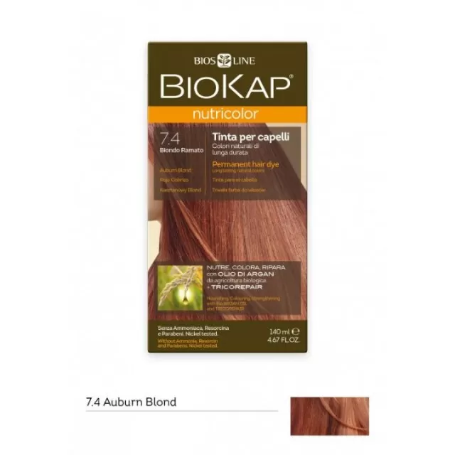 BIOKAP FARBA ZA KOSU 7.4 BAKARNO PLAVA 50ML