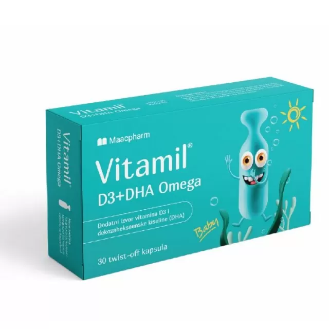 VITAMIL D3+DHA OMEGA TWIST OFF KAPSULE A30