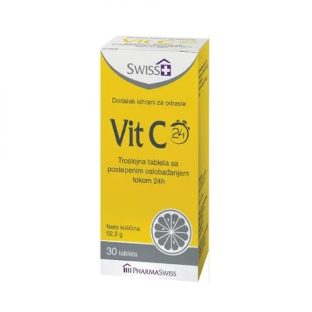 VITAMIN C 24 SWISS+ TABLETE A30
