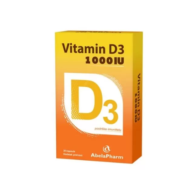 VITAMIN D3 1000IJ, 30 KAPSULA