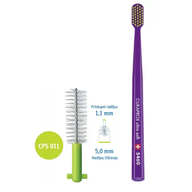 CURAPROX INTERDENTALNE ČETKICE A5 CPS011 + GRATIS ČETKICA 5460