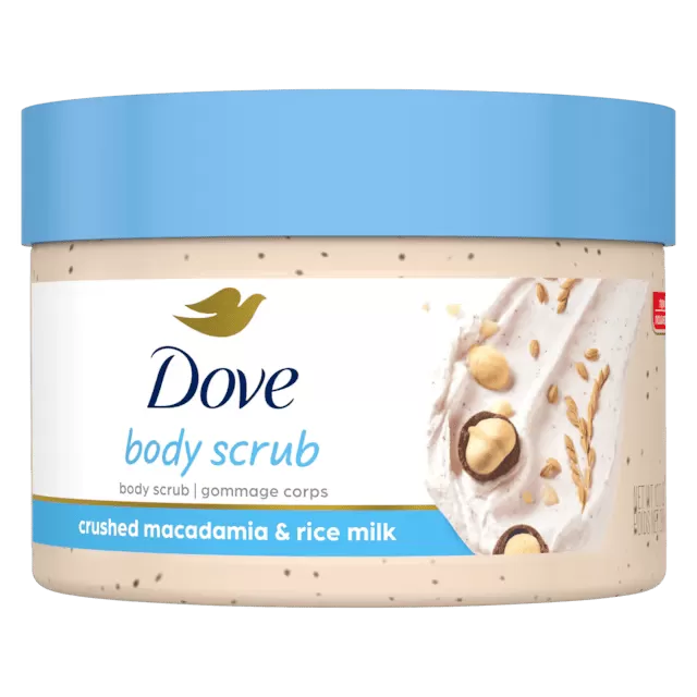 DOVE CRUSHED MACADAMIA&RICE MILK PILING ZA TELO 298G