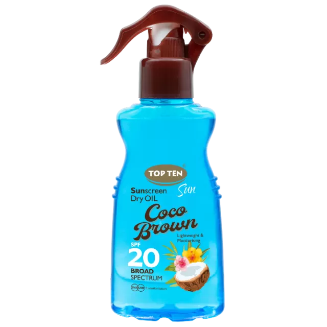 TOP TEN SUN COCO BROWN DRY OIL SPREJ SPF20 180ML