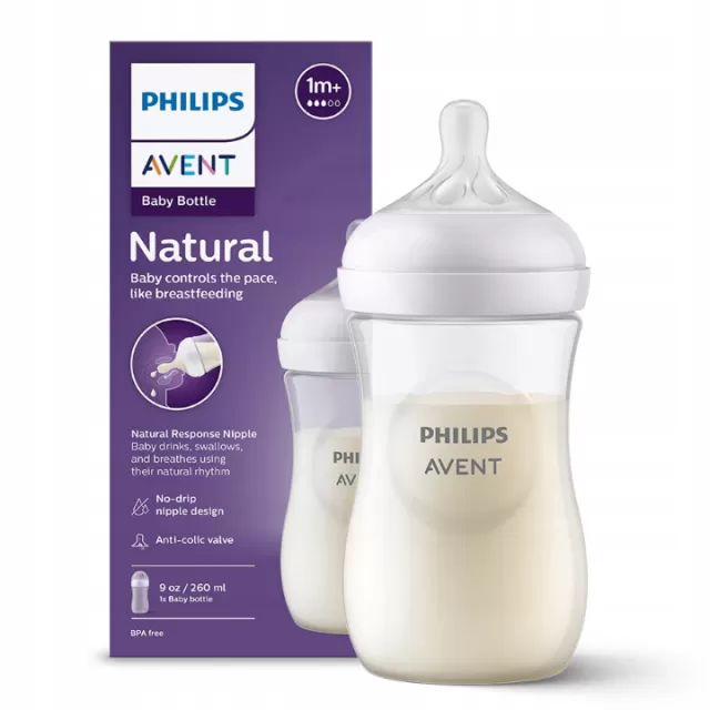AVENT BOCA NATURAL RESPONSE 1M+ 260ML