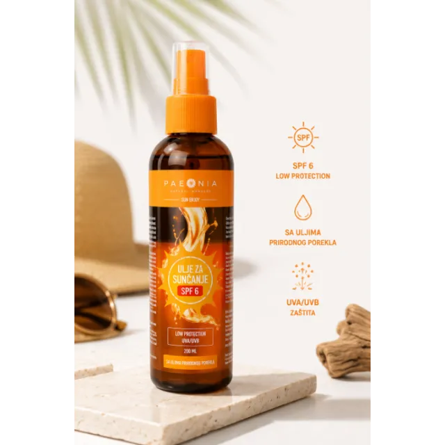 ULJE ZA SUNČANJE SPF 6 200ML PAEONIA
