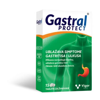 GASTRAL PROTECT TABLETE ZA ŽVAKANJE A15