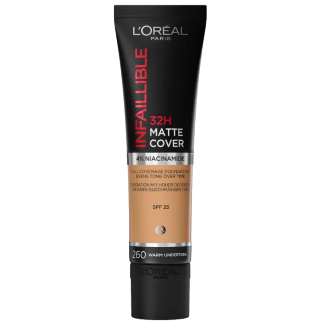L'oreal Infallible 32H Matte Cover tečni puder 260 - Golden Sun, 30ml