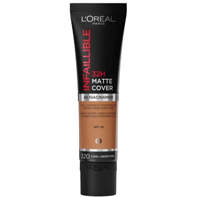 L'oreal Infallible 32H Matte Cover tečni puder 320 - Caramel Toffee, 30ml