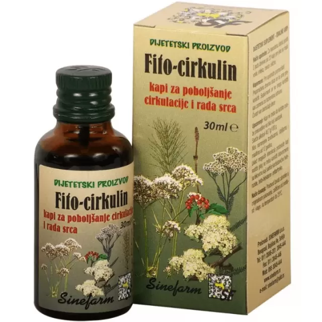 KAPI ZA POBOLJŠANJE CIRKULACIJE I RADA SRCA FITO-CIRKULIN 30ML