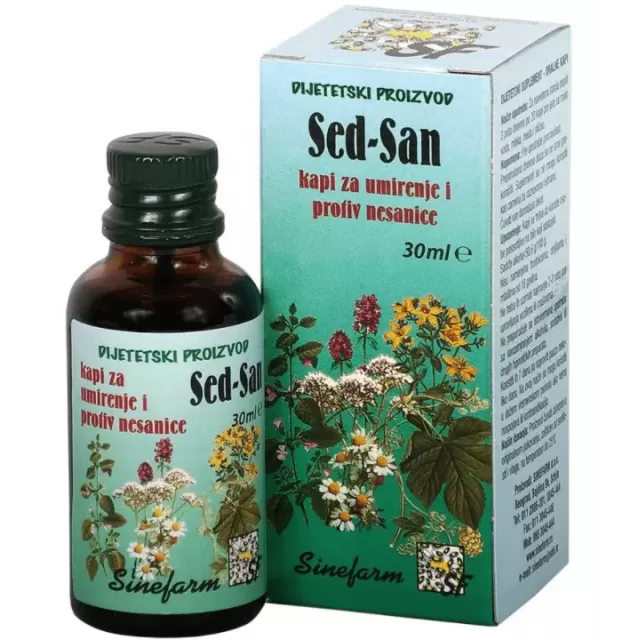 KAPI ZA UMIRENJE I PROTIV NESANICE SED-SAN 30ML