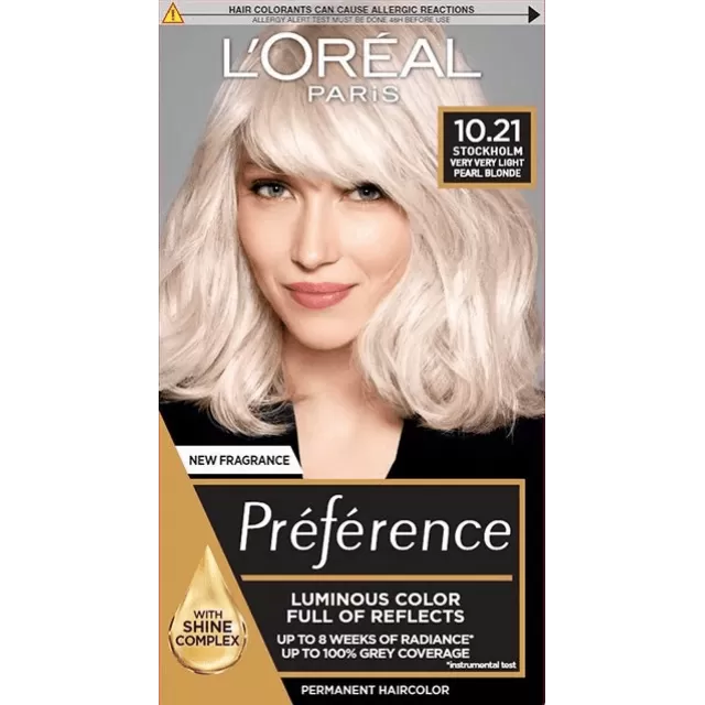 L'oreal Preference Trajna boja za kosu 10.21 Veoma svetla Stokholm biserno plava