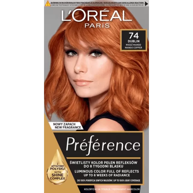 L'oreal Preference Trajna boja za kosu 74 Dablin mango bakarna