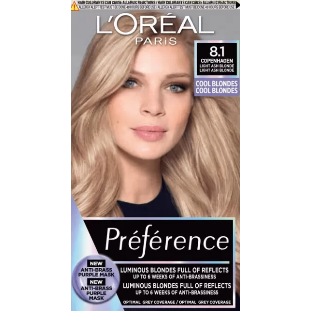L'oreal Preference Trajna boja za kosu 8.1 Kopenhagen svetlo pepeljasto plava