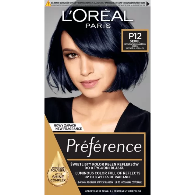 L'oreal Preference Trajna boja za kosu P12 Seul intenzivno plavo crna