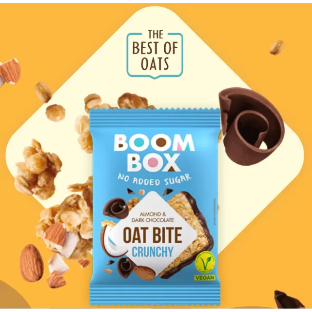 BOOM BOX OVSENA PLOČICA KOKOS-BADEM-TAMNA ČOKOLADA 20G