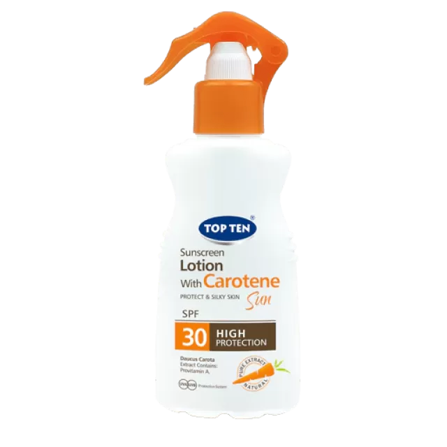 TOP TEN SUN LOSION SA KAROTENOM U SPREJU SPF30 180ML