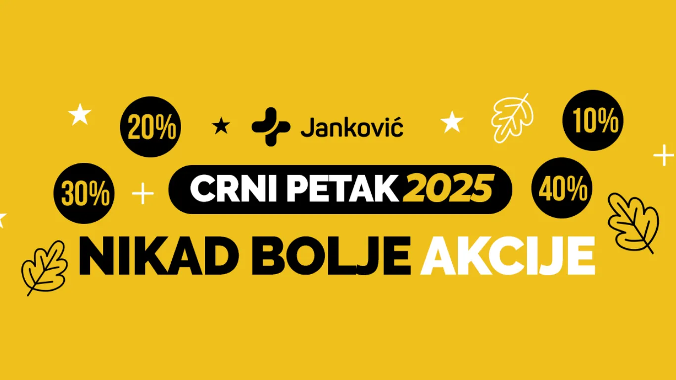 Preko 500+ akcija i 50+ brendova – Šta sve na sniženju možeš pronaći u Apoteci Janković za Crni petak 2025