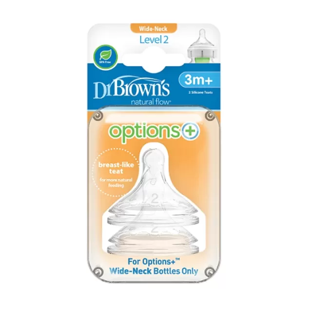 DR BROWNS WIDE NECK SILIKONSKA CUCLA ZA BOCU VELIČINA 2 - 3M+