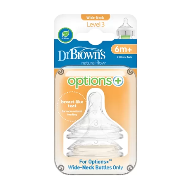 DR BROWNS WIDE NECK SILIKONSKA CUCLA ZA BOCU VELIČINA 3 - 6M+