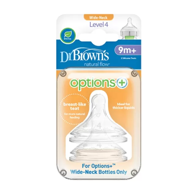 DR BROWNS WIDE NECK SILIKONSKA CUCLA ZA BOCU VELIČINA 4 - 9M+