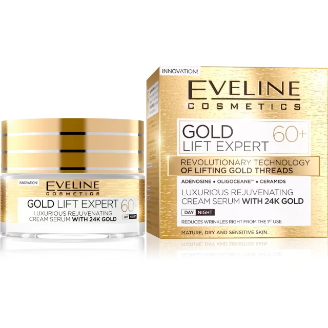 EVELINE GOLD LIFT EXPERT DAY&NIGHT KREMA ZA LICE 60+ 50ML