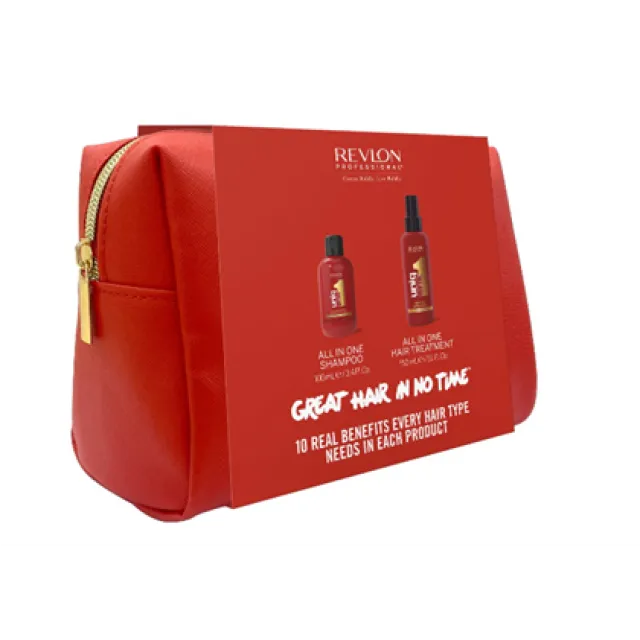 REVLON SET TORBICA UNIQ ONE ŠAMPON 100ML + SPREJ 150ML