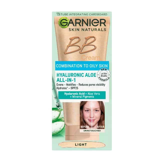 GARNIER SKIN NATURALS BB DNEVNA KREMA ZA MEŠOVITU DO MASNU KOŽU LIGHT  50 ML