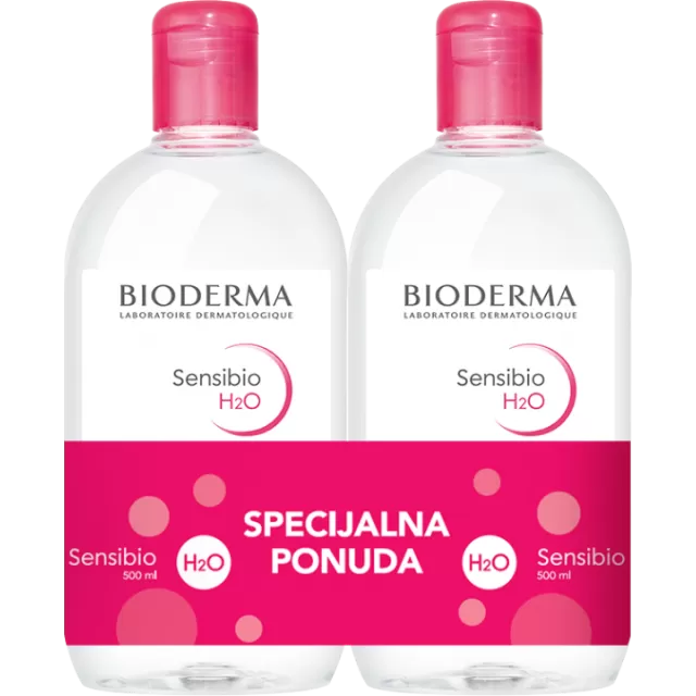 BIODERMA PROMO SENSIBIO H2O MICELARNA VODA 500ML + 500ML