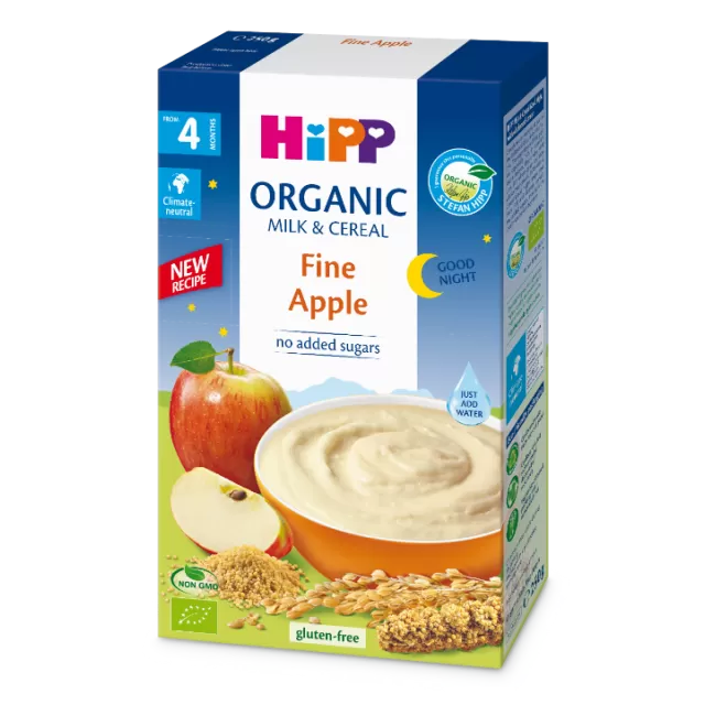 HIPP INSTANT MLEČNA KAŠA ZA LAKU NOĆ - JABUKA 250G 4M+