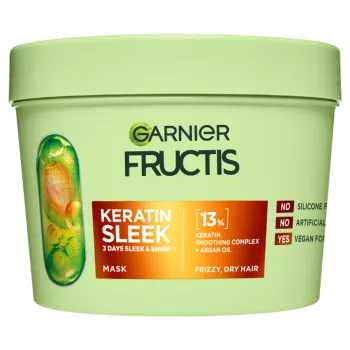 FRUCTIS KERATIN SLEEK MASKA ZA NEZAGLADJENU SUVU KOSU 370ML