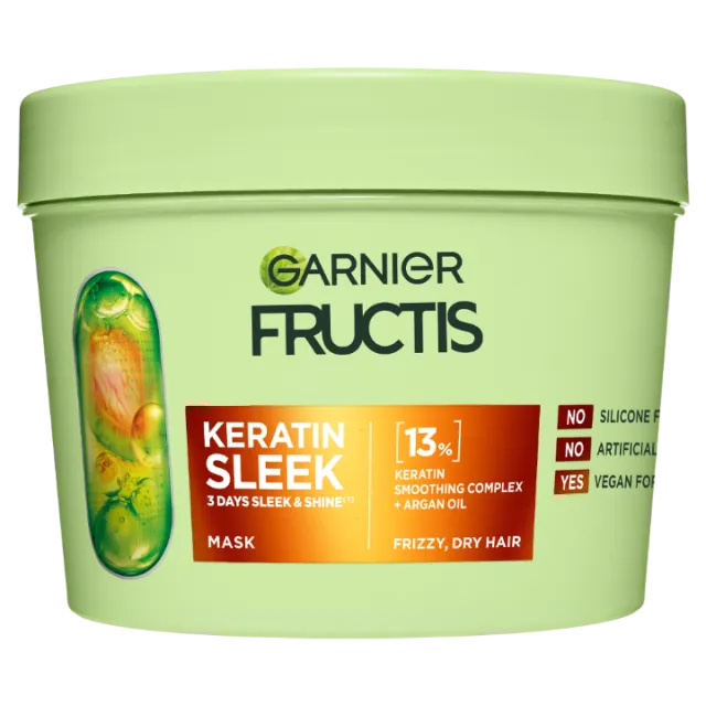 FRUCTIS KERATIN SLEEK MASKA ZA NEZAGLADJENU SUVU KOSU 370ML