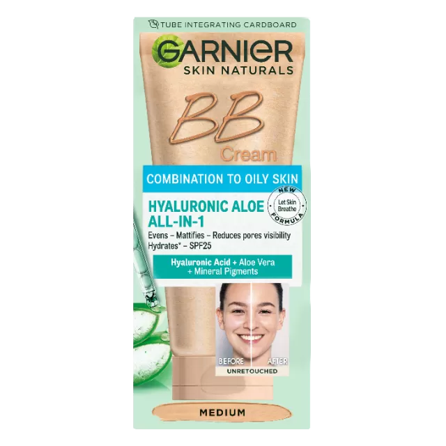 GARNIER SKIN NATURALS BB DNEVNA KREMA ZA MEŠOVITU DO MASNU KOŽU MEDIUM 50 ML