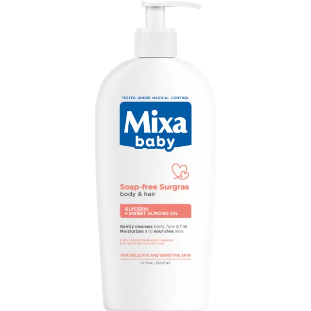 MIXA BABY 2U1 GEL ZA KUPANJE BEZ SAPUNA ZA KOSU I TELO 400ML
