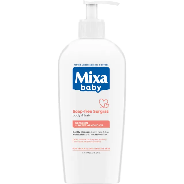 MIXA BABY GEL ZA KUPANJE BOGAT LIPIDIMA BEZ SAPUNA ZA KOSU I TELO 250ML