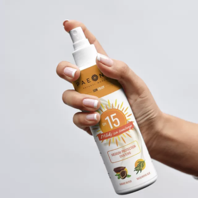 MLEKO ZA SUNČANJE SPF15 200ML PAEONIA