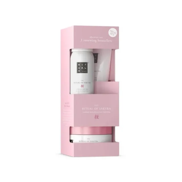 RITUALS SAKURA SET (piling za telo 125g + gel za kupanje 50ml + krema za telo 70ml)