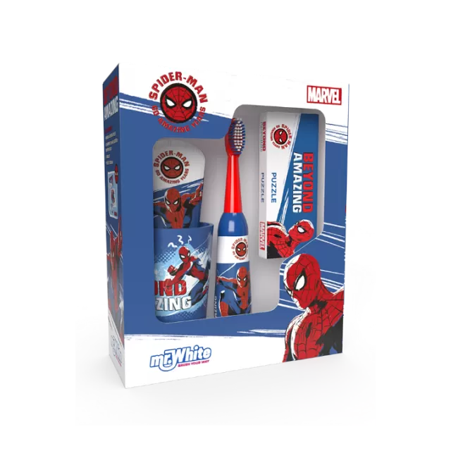 SPIDERMAN SET ORAL CARE ČETKICA NA BATERIJE + PASTA + ČAŠA + POKLON
