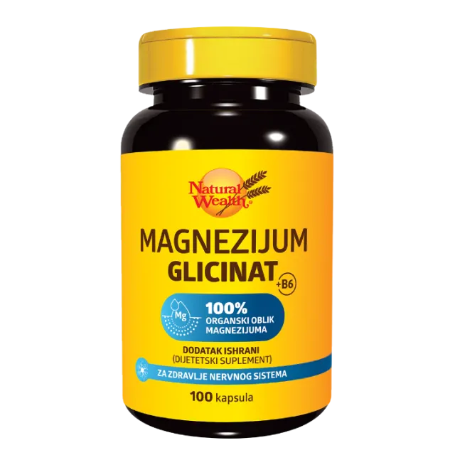 NATURAL WEALTH MAGNEZIJUM GLICINAT+B6 KAPSULE A100