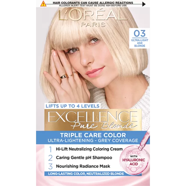 L'OREAL TRAJNA BOJA ZA KOSU EXCELLENCE 03 - Ultra svetla pepeljasto plava 48ml
