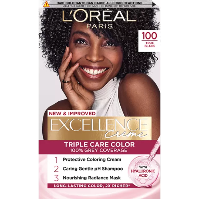 L'OREAL TRAJNA BOJA ZA KOSU EXCELLENCE 100 - Prirodno najtamnija crna 48ml