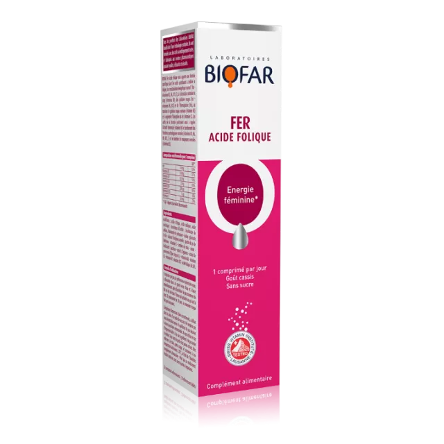 BIOFAR GVOŽĐE+FOLNA KISELINA 20 ŠUMEĆIH TABLETA